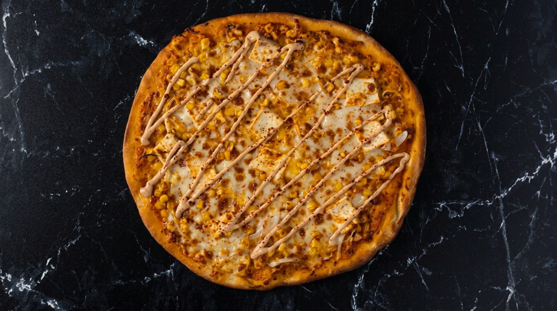 Pav bhaji and tikka pizzas